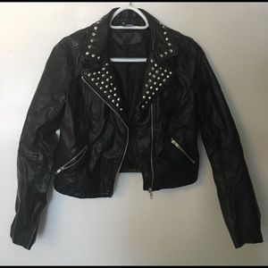 Faux Leather Moto Jacket